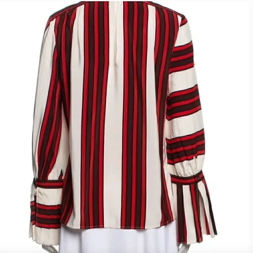 Tory Burch Silk Top Frill Sleeve Blouse NWT 0